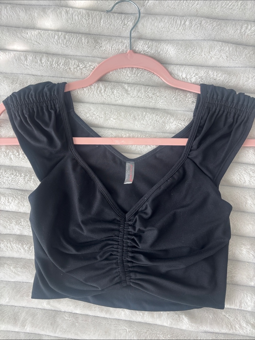 black free people crop top